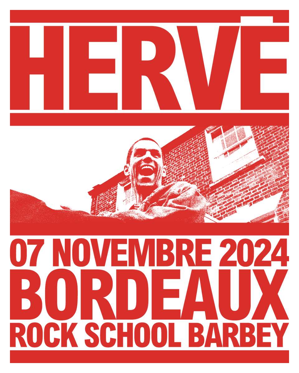 Notre parrain <a href="/hervemusiquefc/">Hervé</a> revient semer la pagaille en ville. Ça se passe le 7 novembre à la <a href="/RS_Barbey/">Rock School Barbey</a>. On y sera en nombre pour faire la fête, vous venez ? 💥

Infos et billetterie : rockschool-barbey.com/agenda/1002/he…