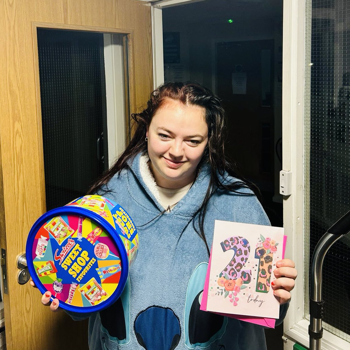 Georgina couldn’t wait to get up this morning and make the most of her 21st birthday. Staff at Rawling Way are determined that Georgina has a very special day. Karl has bought a cake and later there will be a birthday tea for everyone. Happy 21st Georgina. X