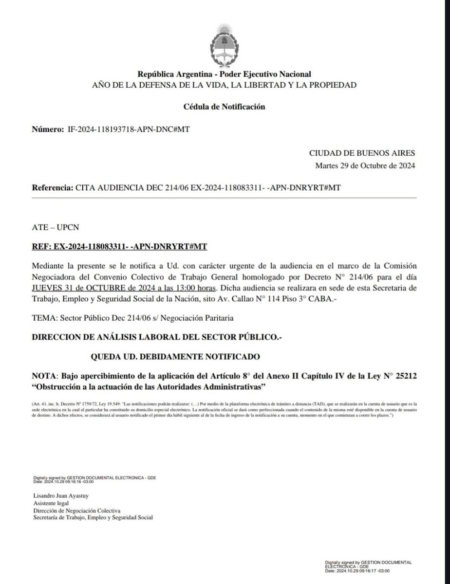 ÚLTIMO MOMENTO!!
EN MEDIO DEL PARO DE ATE, MILEI LLAMÓ A PARITARIAS!!

SE PREPARA OTRA TRAICIÓN A LOS ESTATALES!!

La medida de fuerza, su alta adhesión y la multitudinaria movilización permitieron reabrir las paritarias. Se prepara otra traición a los estatales. Ya fue miserable