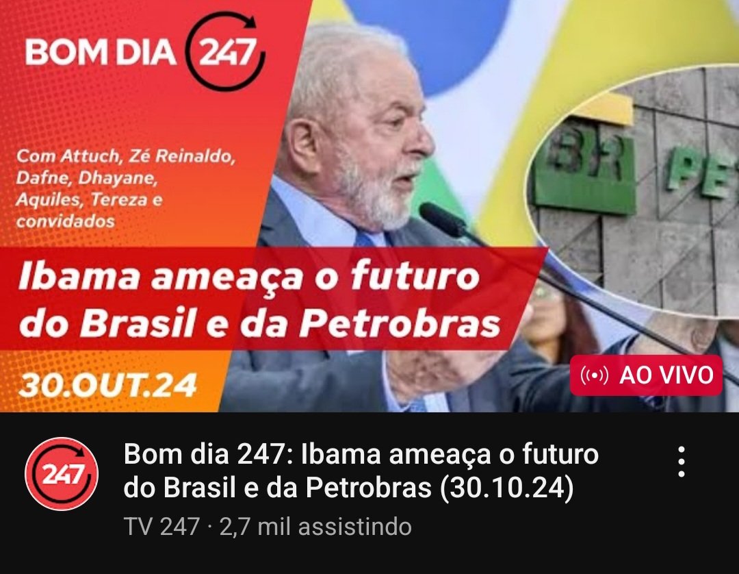 Negacionismo, anti ambientalismo, desrespeito ao trabalho dos técnicos do ibama, análise mais rasa q um pires...

A diferença da TV 247 pra jovem pan é que a jovem pan tem público.
