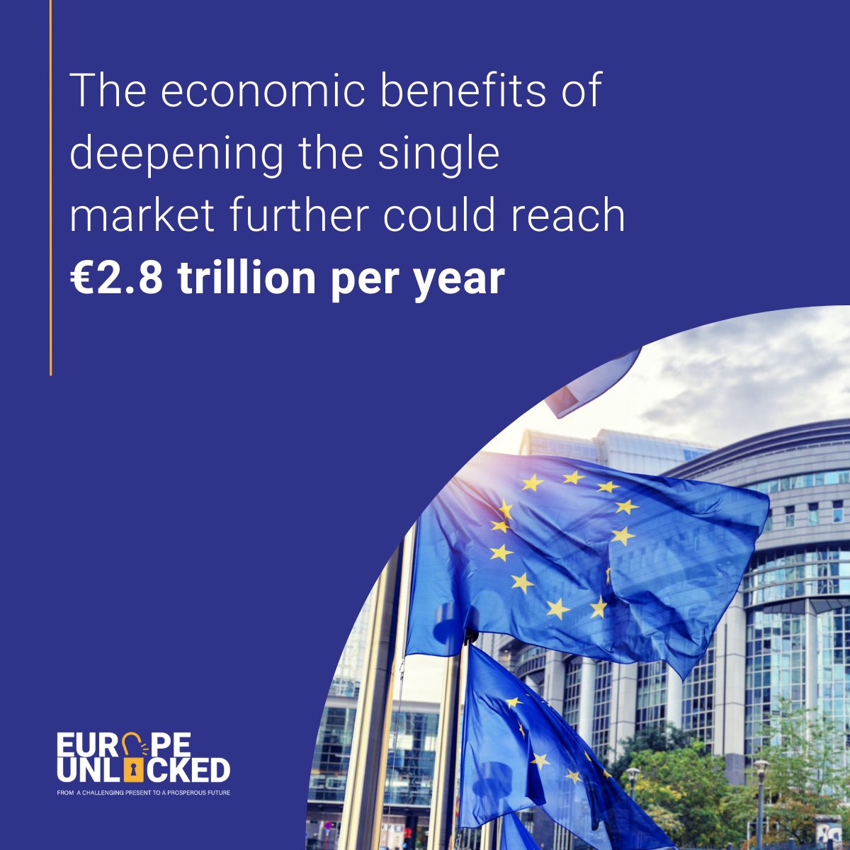 To build a more competitive Europe we must create a properly functioning Single Market.

Through stronger leadership, deepening integration in key areas, easier business creation, and more investment in RD&amp;I, we can unlock economic benefits worth €2.8 trillion/year!  🚀