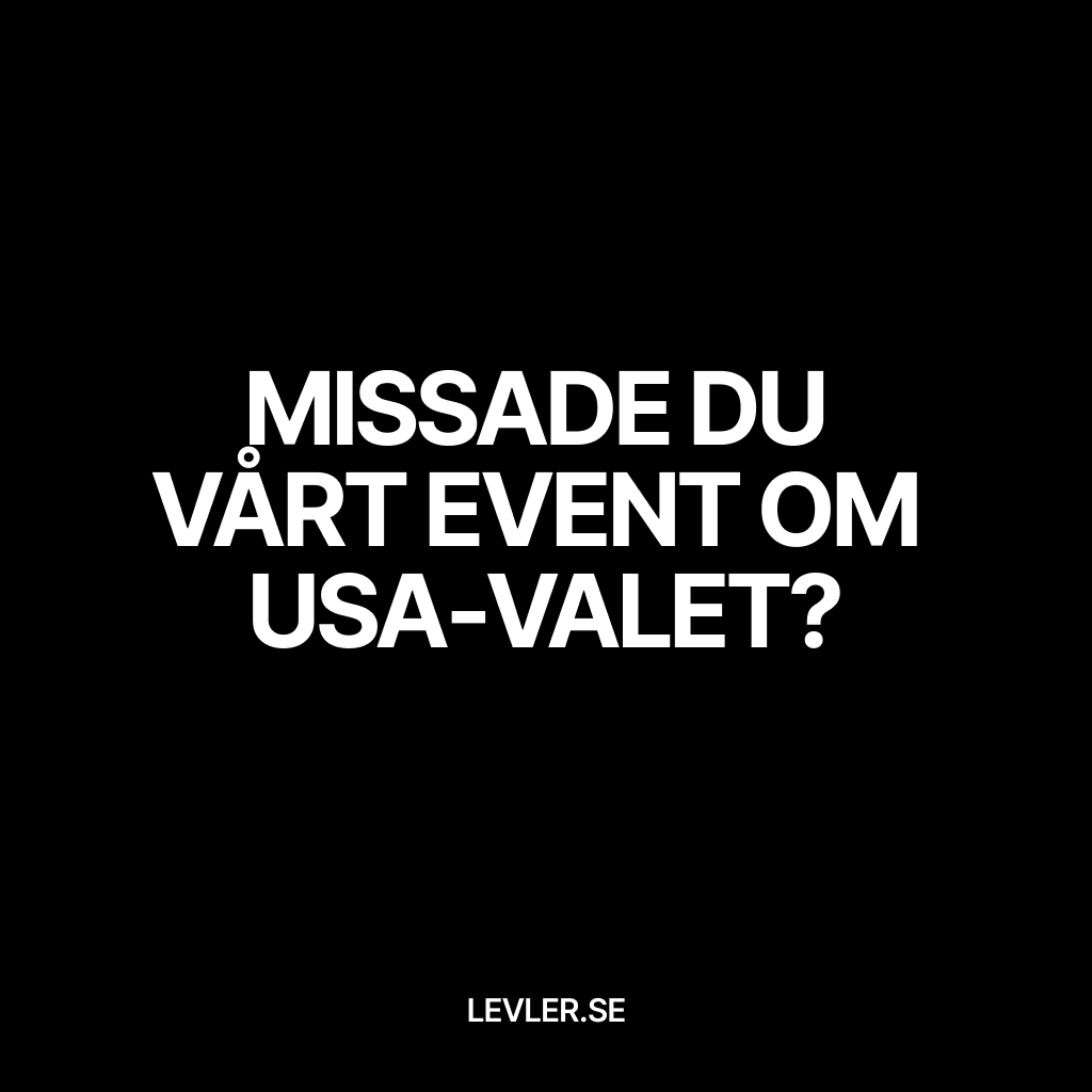Missade du eventet om USA-valet och börsen?

Ingen fara! Nu kan du se en inspelad version på vår hemsida.

Ta del av diskussionen mellan experterna <a href="/JockeBornold/">Joakim Bornold</a> och Andreas Utterström, där de delar sina insikter om valet i USA och vilka effekter det kan ha på börsen.

Välkommen