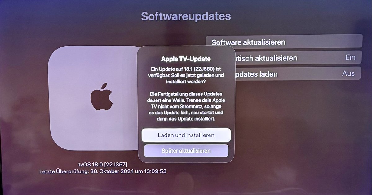 iReLeXt's tweet photo. Apple TV 4K tvOS 18.1 Update
@Apple @AppleTV
#apple #AppleTV #AppleTV4K #tvOS #update #streambox https://t.co/mvXuFeHHgF