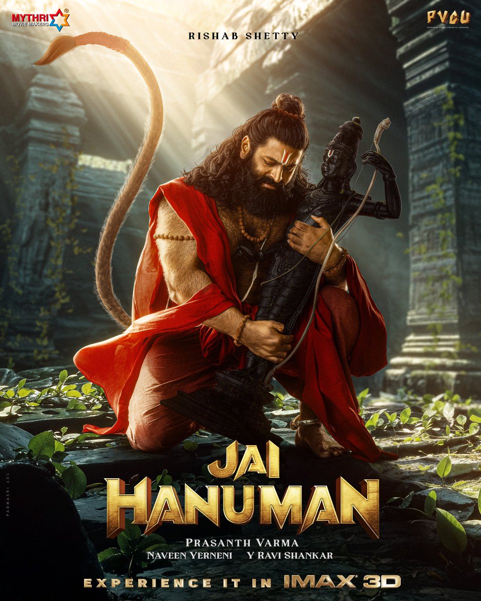 Iamnbkcult's tweet photo. Jai Hanuman first look 🥵🥵

@shetty_rishab as Hanuman 🔥🙏

Perfect selection @PrasanthVarma 🔥

#JaiHanuman #PVCU7 https://t.co/pgnaEQ44Wq