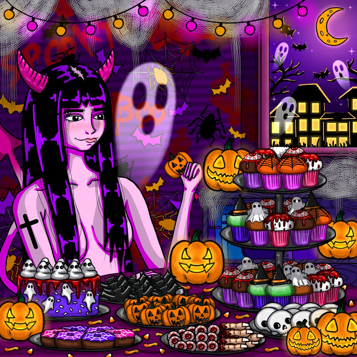 เย้ห่างหายไปนาน !! BiBi กลับมาครั้งนี้ 
มาพร้อมกับ 🎃 Halloween 2024 🎃 
ฝากติดตามด้วยนะคะ 💕💖
เดี๋ยวจะพยายามกลับมาแล้วน้า 😘
.
.
#Halloween  #halloween2024 #ฮาโลวีน2024 #art #digitalart #ศิลปะ #ibisPaint
