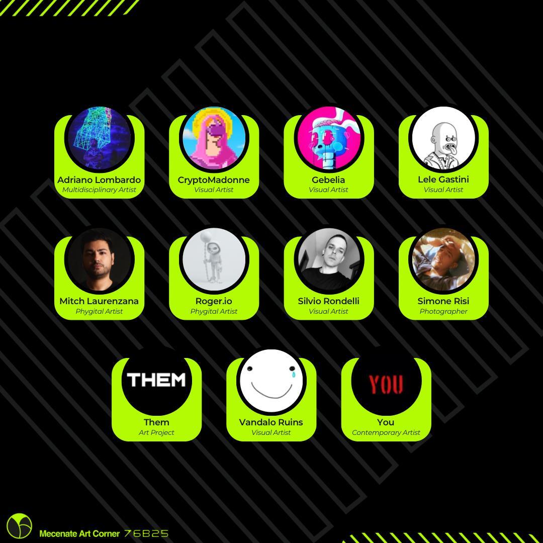 Great things are happening in Milan! 👀

Our partner, <a href="/MAC76B25/">Mecenate Art Corner</a>, has announced an impressive new lineup of leading artists from the Italian #phygital scene who have joined their exhibition during Milano Phygital Week! 🦾

A warm welcome to <a href="/VisionarArtist/">AdrianoLombardo</a>, <a href="/CryptoMadonne/">CryptoMADONNE</a>,