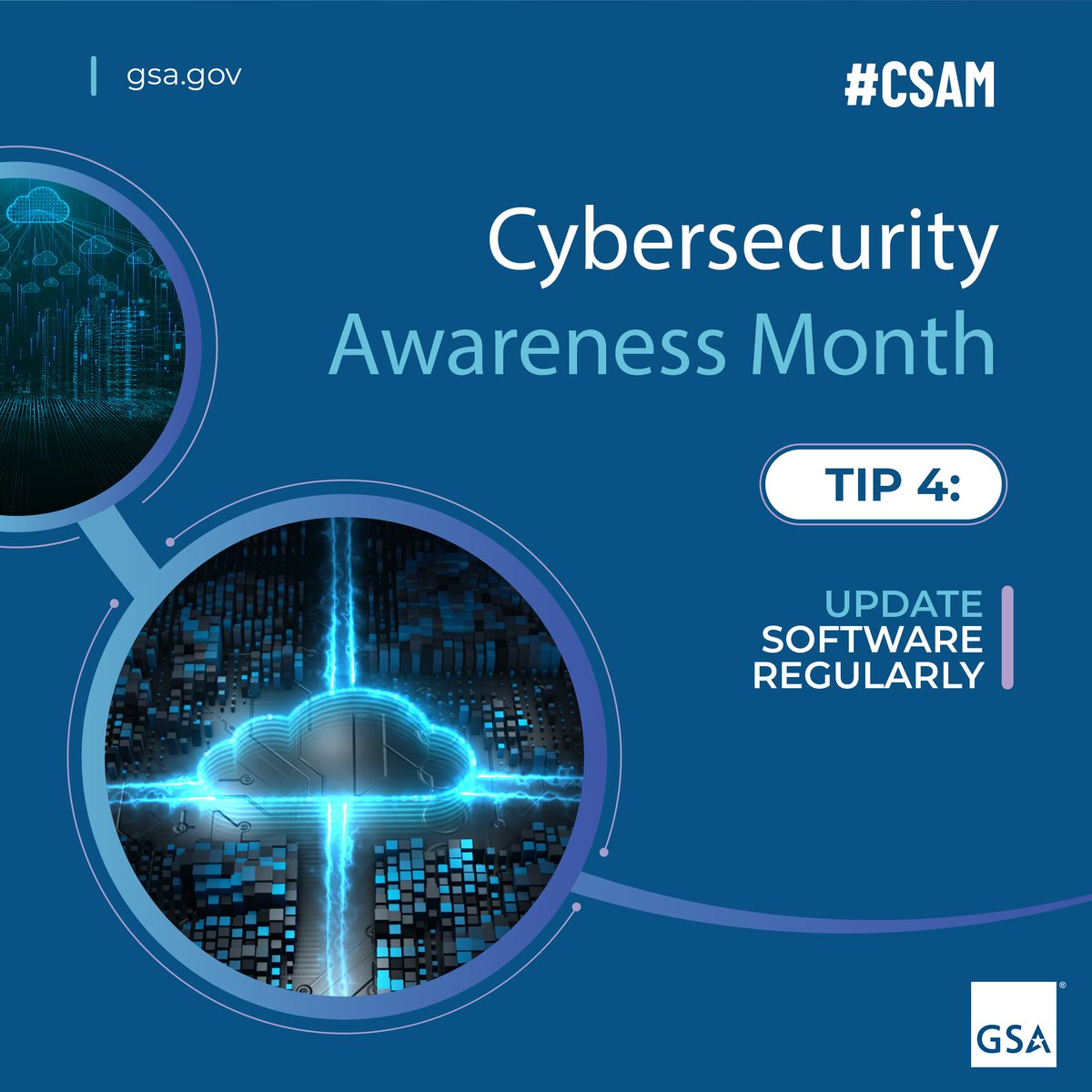 USGSA's tweet image. Pro tip closing out #CybersecurityMonth: Update software. Promptly install updates from trusted sources &amp;amp; make them automatic whenever you can to protect your data from vulnerabilities. 

ow.ly/WZrj50TEksf