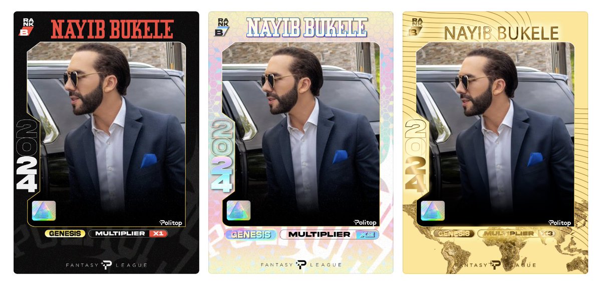 🐎Politop's Genesis Collection Rarities🐎

- Rank (A, B, C): A politician's popularity &amp; pull rate from packs.

- Tier (Common, Foil, Gold): Multiplies weekly points by 1, 2, or 3, based on tier level.

🔍 More about rarities : guide.poli.top/cards/rarities