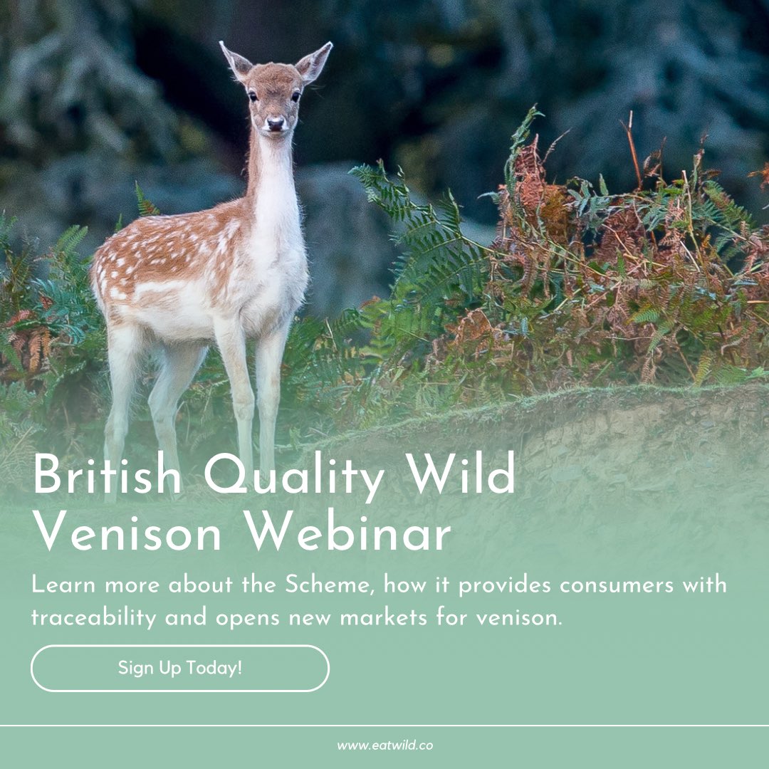 Do you want to learn more about the British Quality Wild Venison scheme then join this webinar - eatwild.co/blog/do-you-wa…
