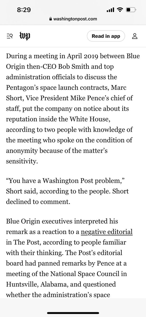 SpaceDavenport's tweet photo. A small glimpse into some of the reporting I’ve been doing over the past year for my forthcoming book on SpaceX, Blue Origin and NASA appears in The Post today https://t.co/wotojchMVA w/ ⁦@isaacstanbecker⁩ ⁦@byaaroncdavis⁩ ⁦@jdawsey1⁩ https://t.co/ZfmQqqjqjp