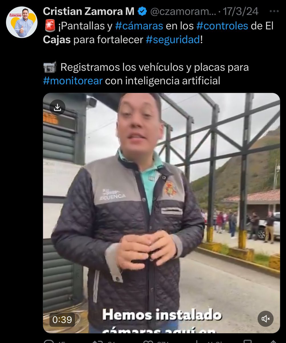 CuencaCuento's tweet photo. Mentira tras mentira...😡
#CristianZamora fiel a su estilo mitómano decía el 17 de marzo que las cámaras con IA en el Cajas harán los controles más efectivos.
Cómo dicen en radio @tomebamba les pasaron por las galletas el camión con combustible.
#AlcaldeVendeHumo https://t.co/fXhWwK4fYq
