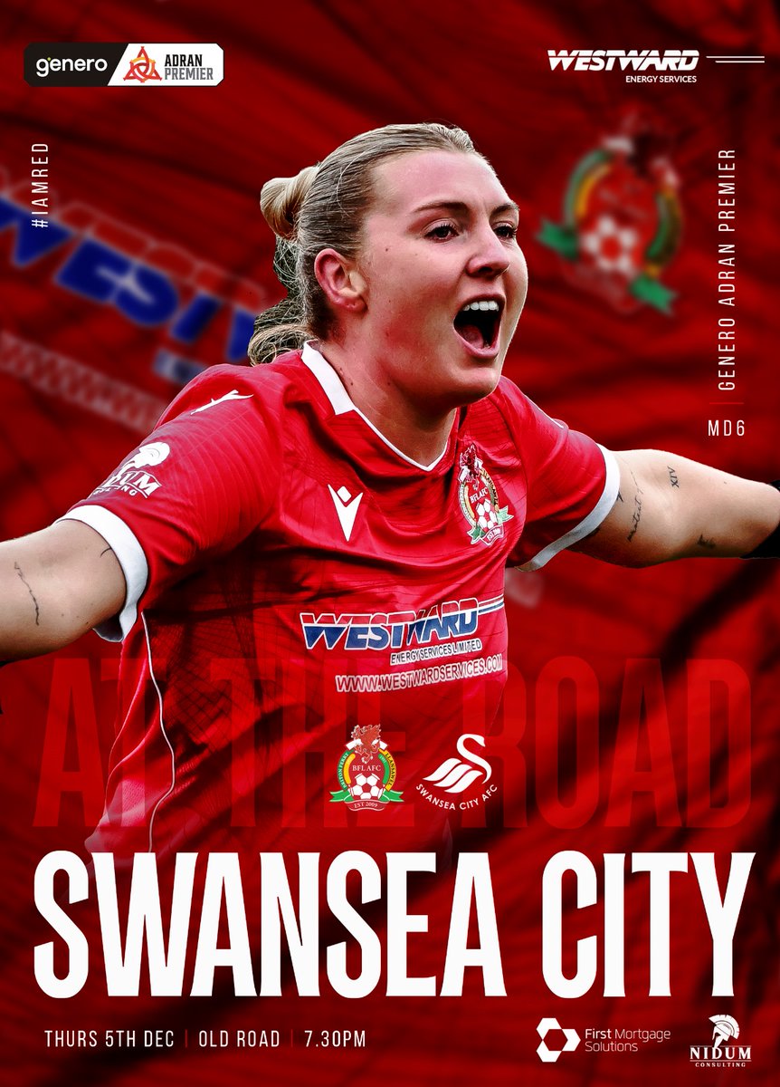 Briton Ferry Llansawel Ladies (@bfllafc) on Twitter photo 📢Fixture Announcement
Our Home game against <a href="/SwansWomen/">Swansea City Women</a> will take take place on Thursday 5th December, Kick Off 19:30
#IAmRed 📢Fixture Announcement
Our Home game against <a href="/SwansWomen/">Swansea City Women</a> will take take place on Thursday 5th December, Kick Off 19:30
#IAmRed