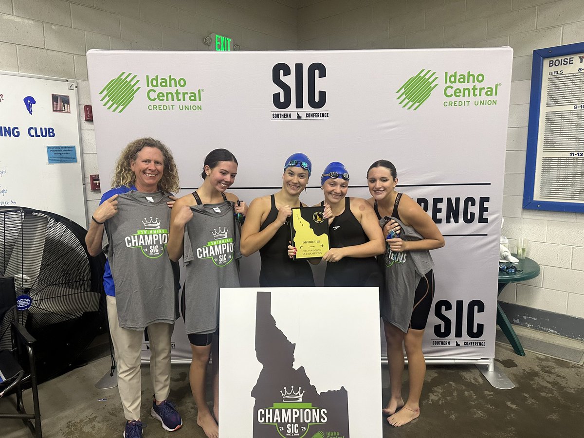 Congrats to our 6A and 5A Swimming Champions 

🏊‍♂️ 6A Boys - Mountain View
🏊‍♀️ 6A Girls - Bishop Kelly 

🏊‍♂️ 5A Boys - Middleton 
🏊‍♀️ 5A Girls - Cole Valley 

Thanks to <a href="/Idaho_Central/">ICCU</a> for their support of the SIC Conference Championships