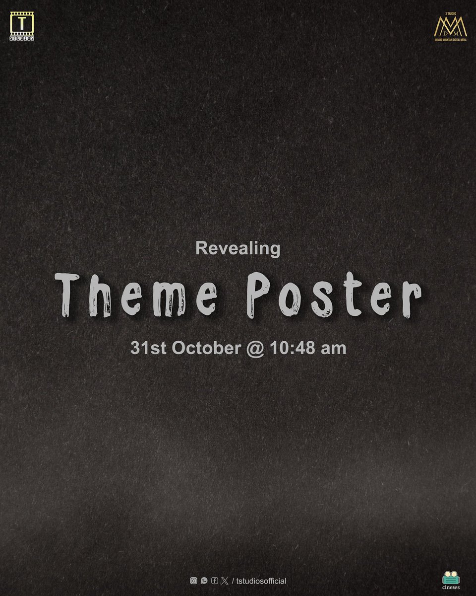 <a href="/tstudio2014/">tstudios</a> proudly begins its journey with a visionary director.
"Witness The Craziest Theme Poster Ever" Revealing Tomorrow At 10:48 Am.
Stay tuned.
.
.
#tstudios #film #entertainment #cinema #filmnews #filmyupdates #themeposter