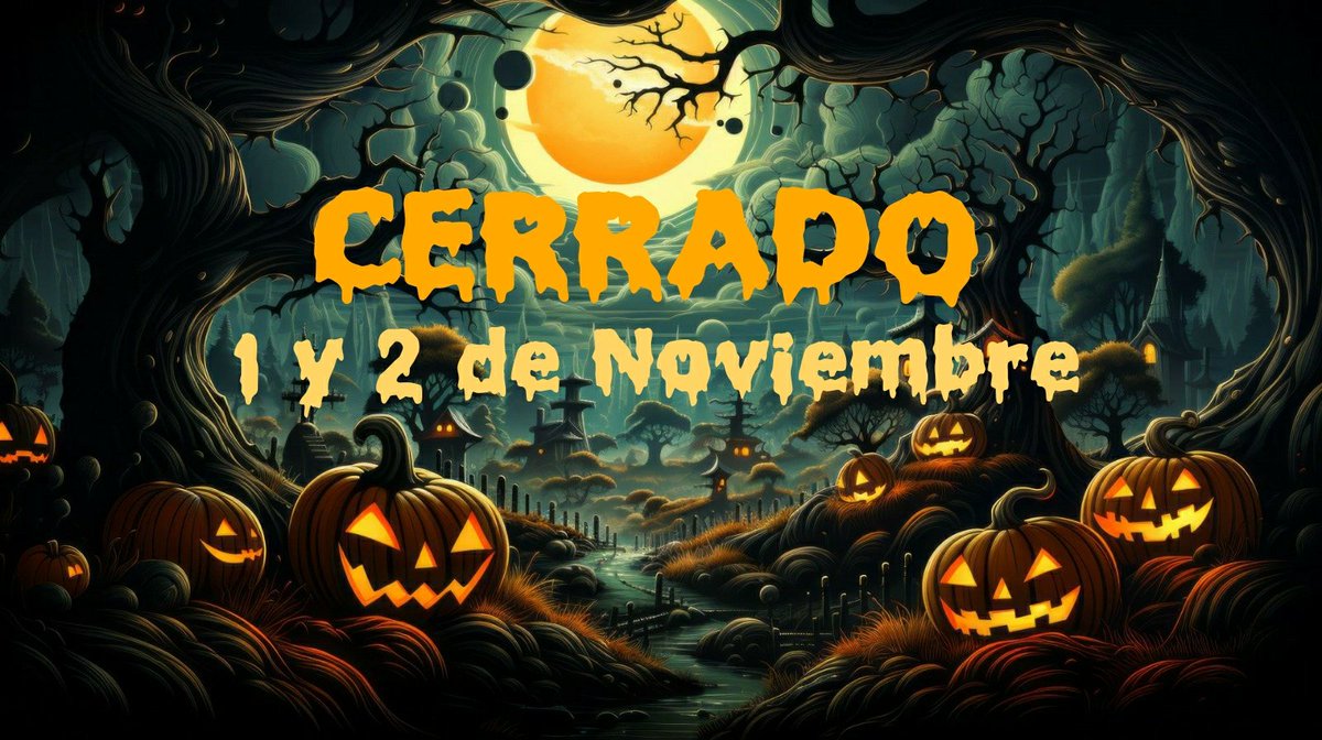 🎃 AVISO 🎃

El próximo viernes día 1 y el sábado 2, cerramos por la festividad de todos los Santos.

Podéis seguir haciendo vuestros pedidos por la web y volveremos el martes 5

¡Feliz Halloween!

#lamansiondelterror_lmt #terror #fiestadetodoslossantos #halloween #felizhalloween