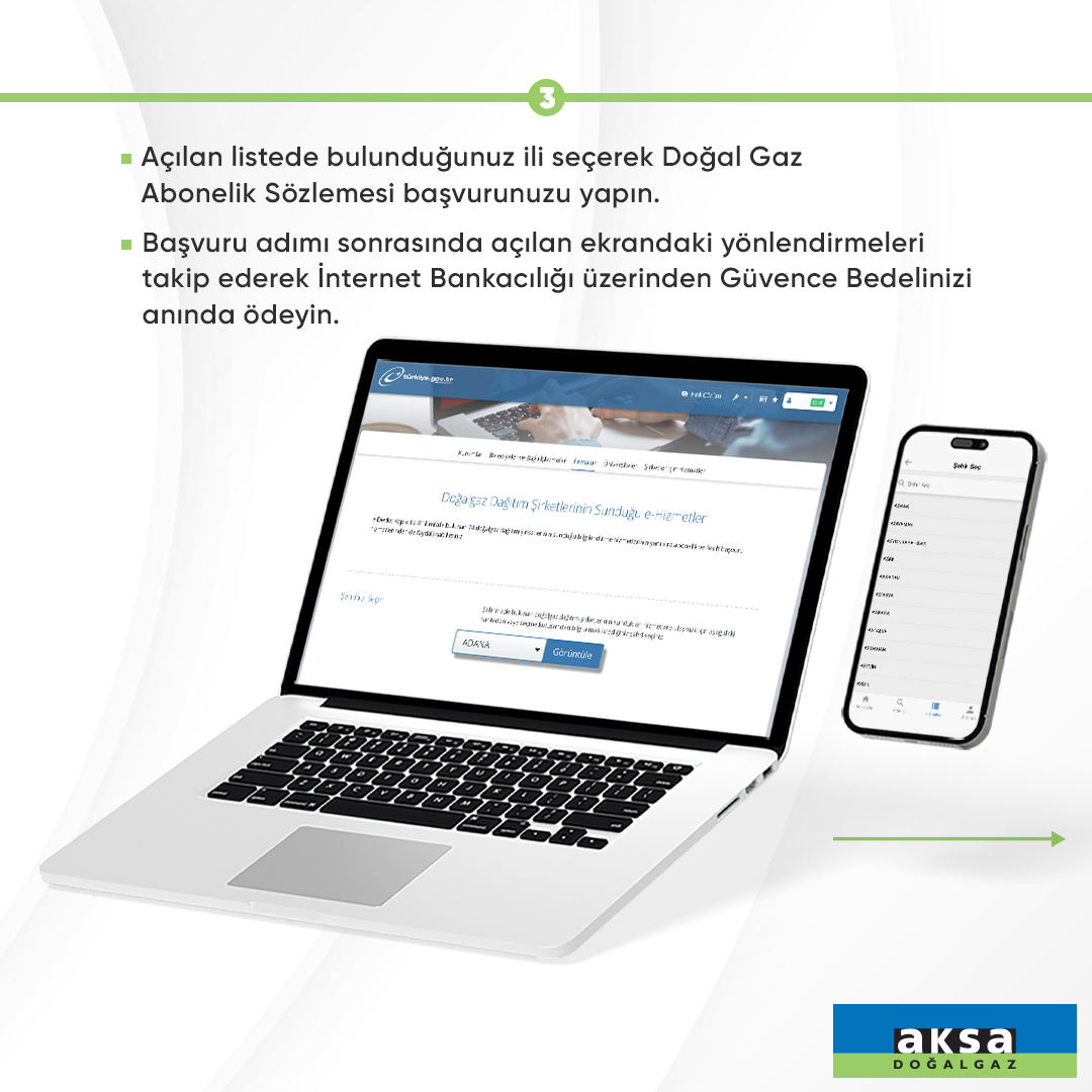 Yeni bir abonelik oluşturmak için Doğal Gaz Kullanım Sözleşmenizi e-Devlet Kapısı’ndan evinizin konforunda dilediğiniz vakitte kolayca yapabilir, doğal gazı gönlünüzce kullanabilirsiniz.  

#edevlet #aboneol