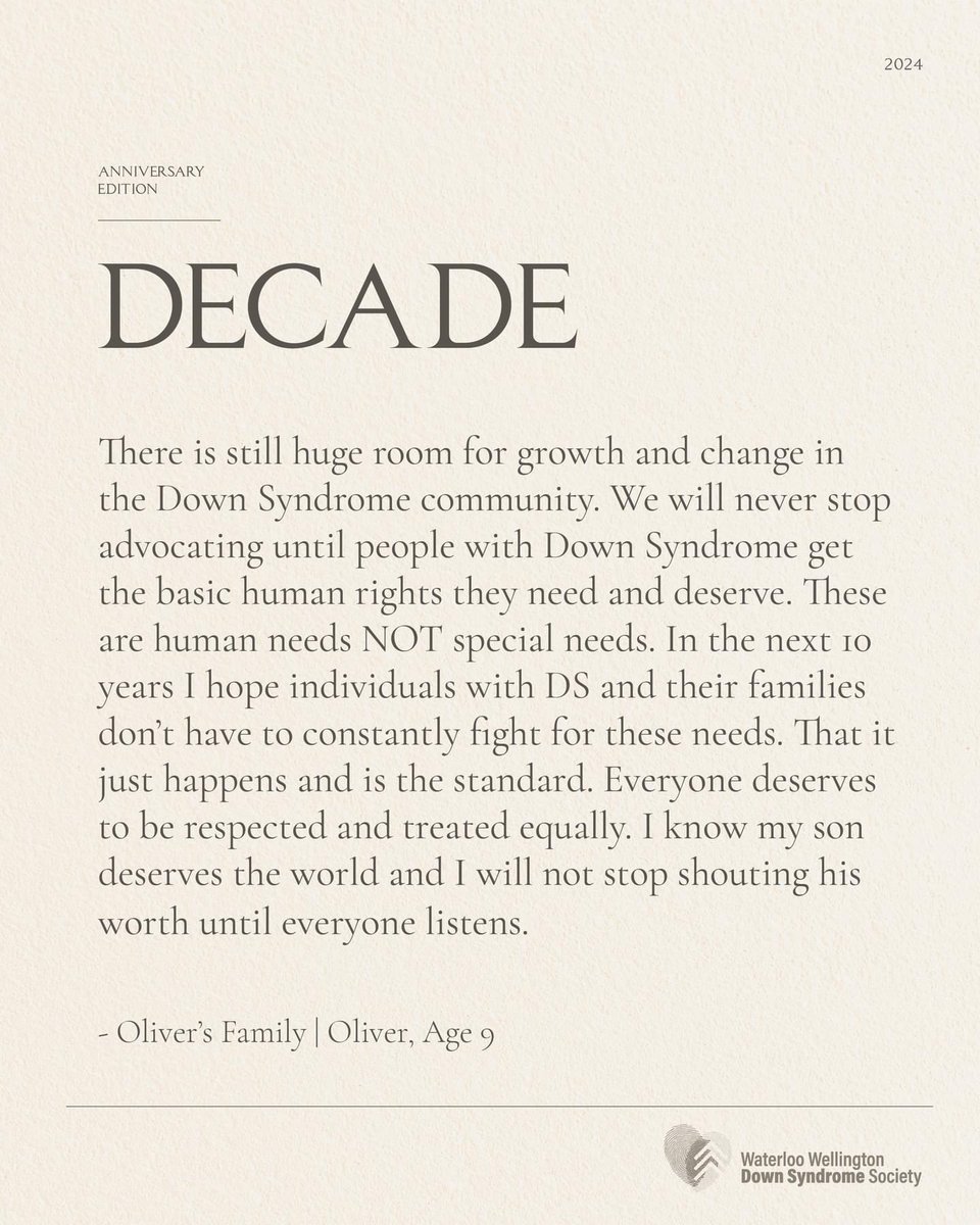 Decade | Oliver #downsyndrome #DownSyndromeAwarenessMonth #decade