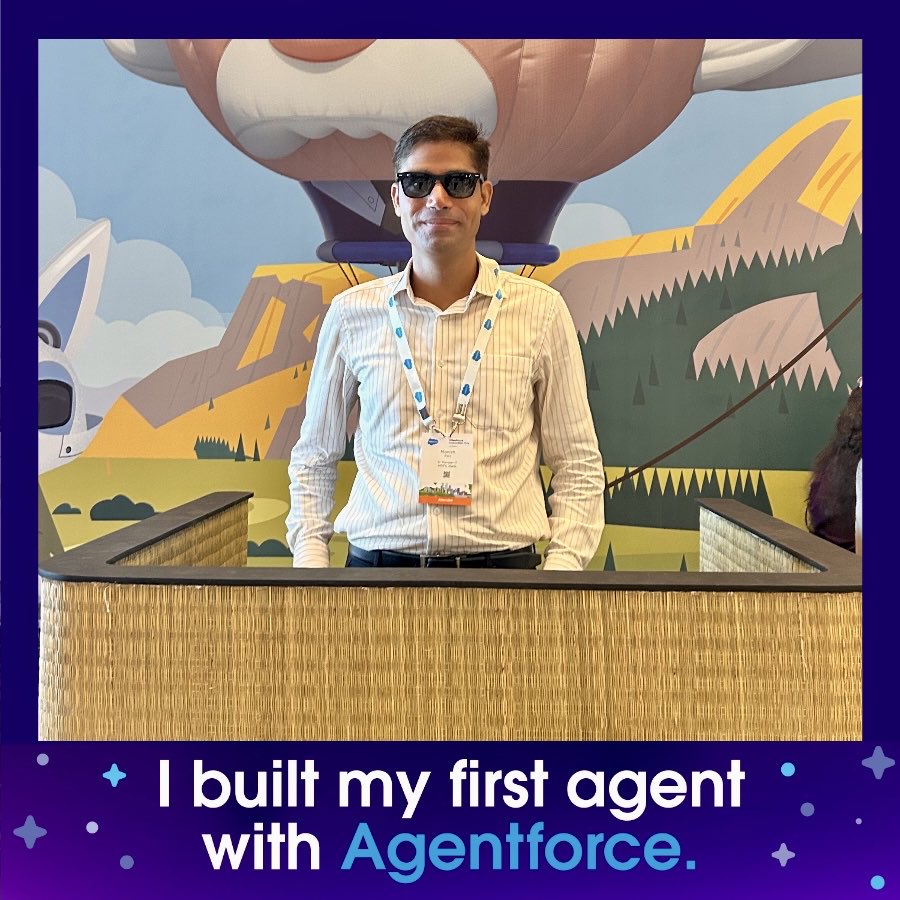 Glad to share that I have built my first agent with Agentforce!
#BuiltWithAgentforce #SFGiveaway
