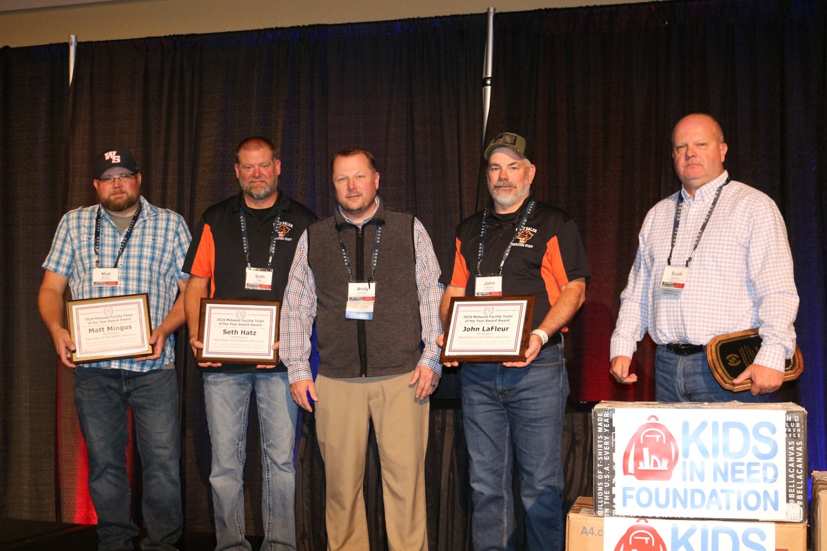 The MFM Planning Committee is proud to announce West Salem's Facilities Team (Scott Johnson, Seth Hatz, John Lafleur, Matt Mingus &amp; Tim Schaller) as the recipient of the 2024 Midwest Facility Team of the Year Award. Watch the team’s recognition video here: youtu.be/jCBNJuA3y5c