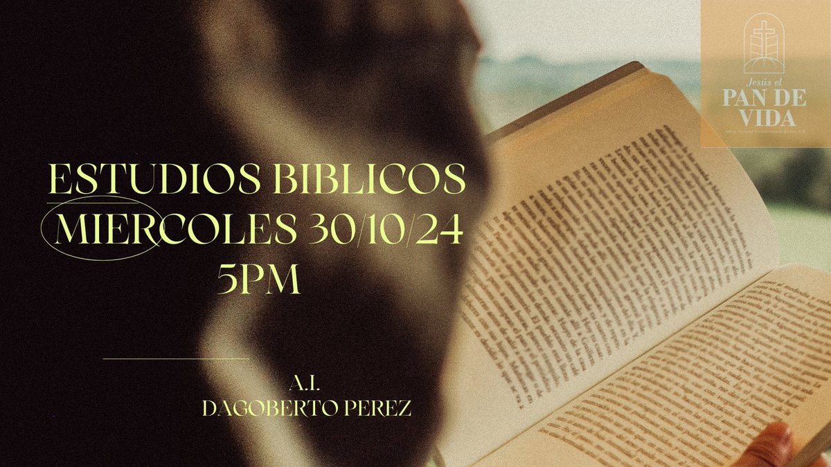 Te invitamos a que asistas al estudio biblíco hoy Miercoles 30 de Octubre 5pm.
Aprendamos mas de su palabra. 📖
youtube.com/@pandevidainp8…