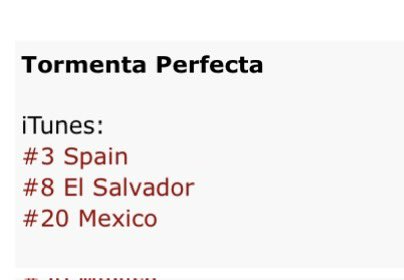 AMonterofanclub's tweet photo. TORMENTA PERFECTA de Amaia Montero en el 🔝 3 de iTunes !! ✨ https://t.co/DgsgynDWht