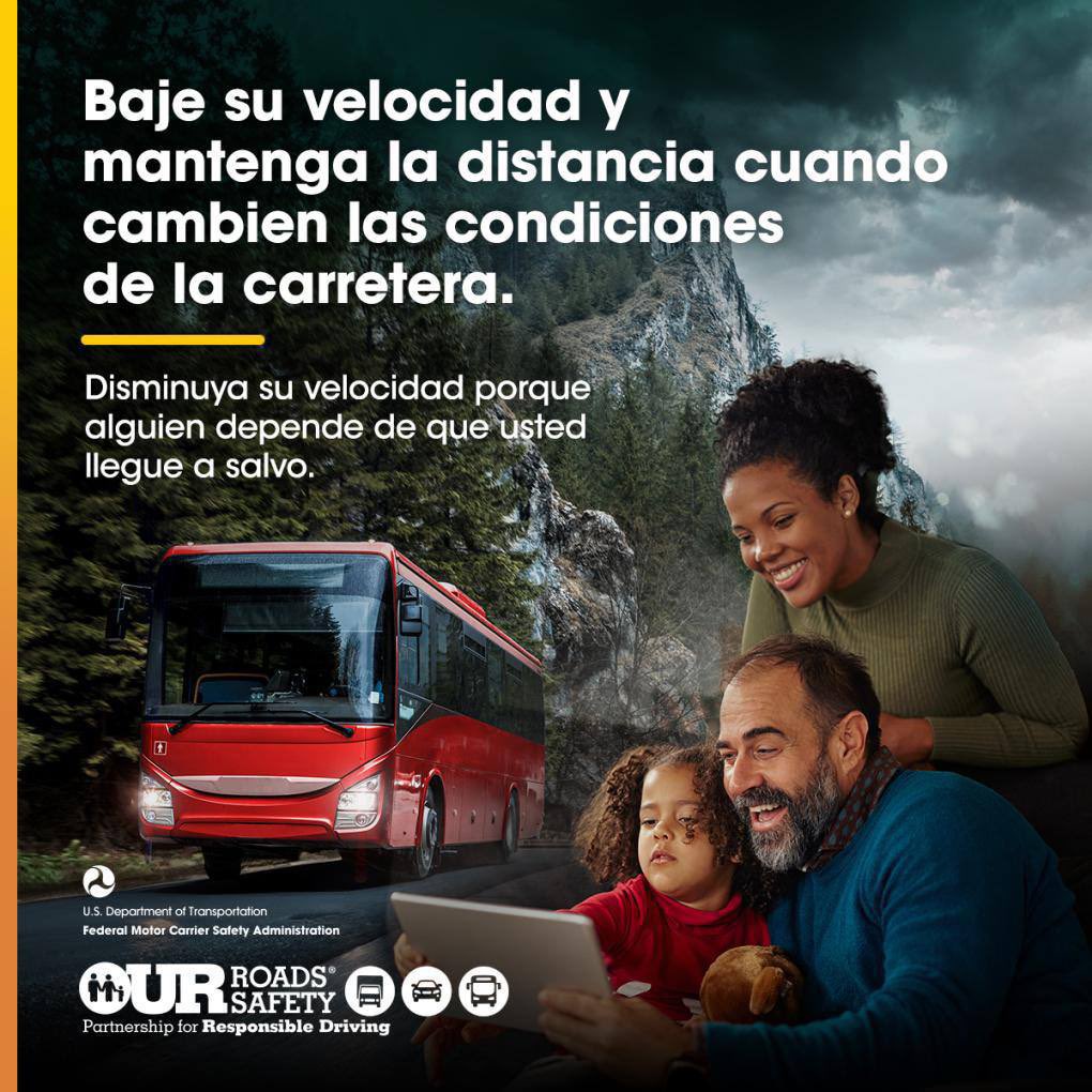 🚛🚎 La Administración Federal de Seguridad de Autotransportes (Federal Motor Carrier Safety Administration, FMCSA) y el #NTSP te informan las medidas de protección sobre los límites de velocidad seguros en vehículos comerciales.