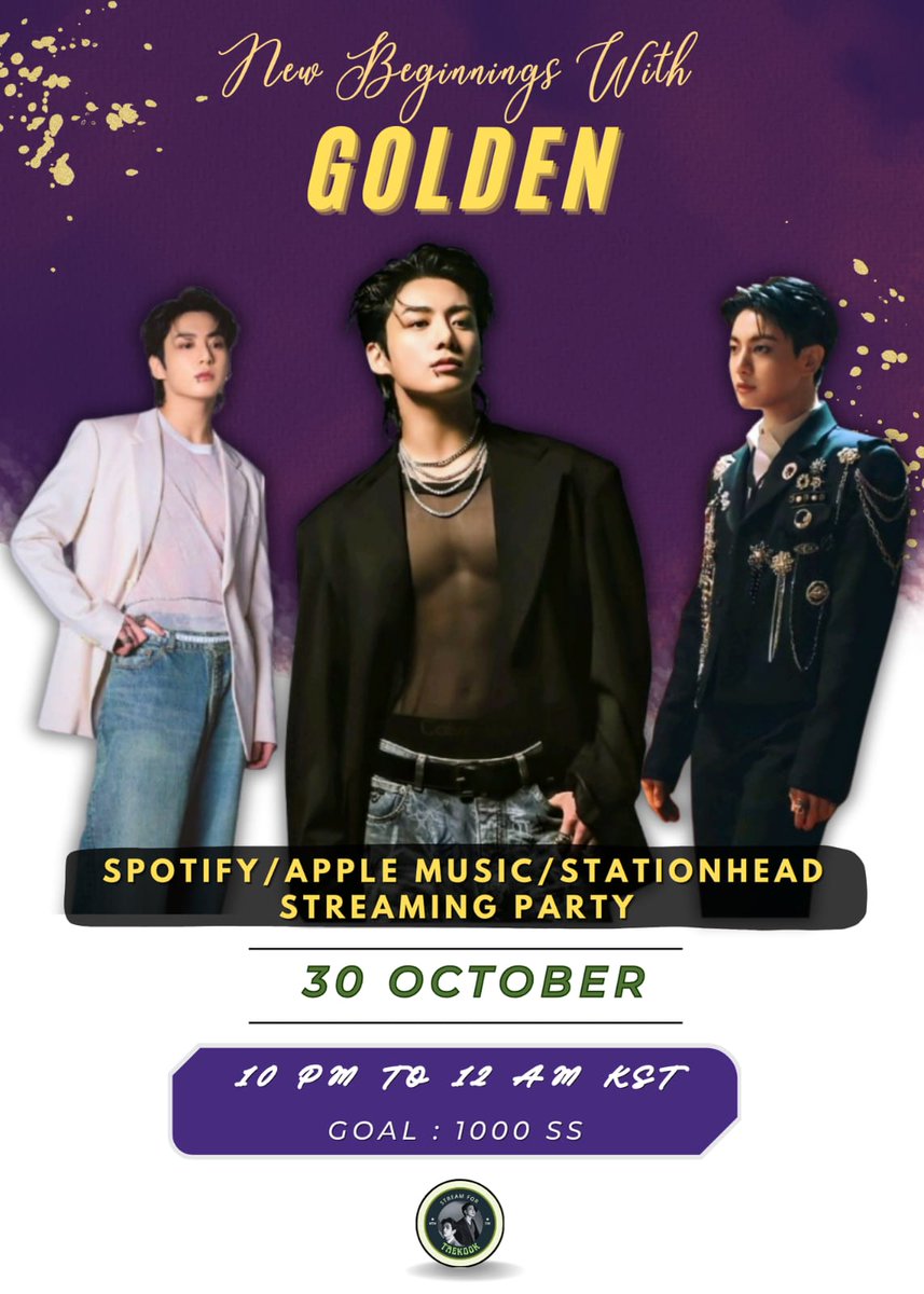 🎺 NEW BEGINNINGS WITH GOLDEN 🎼🎼

Welcome to DAY -2, the second session of our Golden Anniversary parties!

🎯:1000 ss in 2 hrs 

Playlist —

Spotify:open.spotify.com/playlist/4s2eL…

AM:music.apple.com/gb/playlist/go…

SH:stationhead.com/tetekoofm

Tags:
THE GOLDEN ERA
#GoldenAnniversary