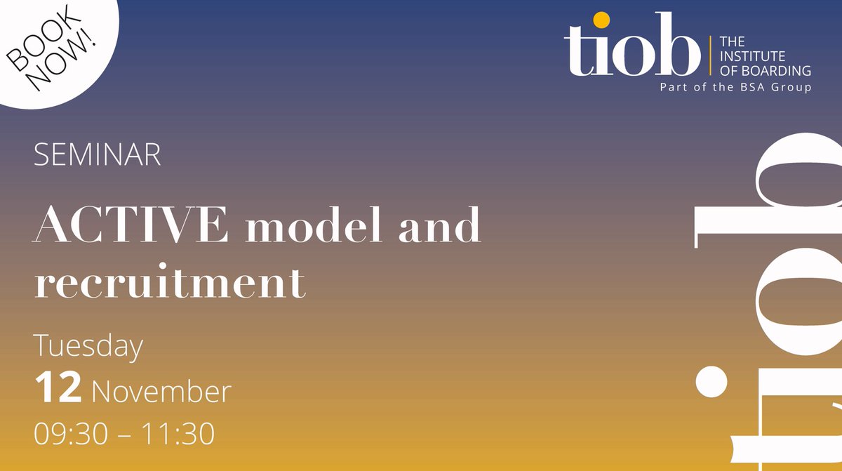 Don’t forget to join next week’s seminar on November 12 led by Grant Muirhead, Deputy Headmaster, Whanganui Collegiate School, as we explore staff recruitment and retention. Book now: ow.ly/H9er50TQSFo