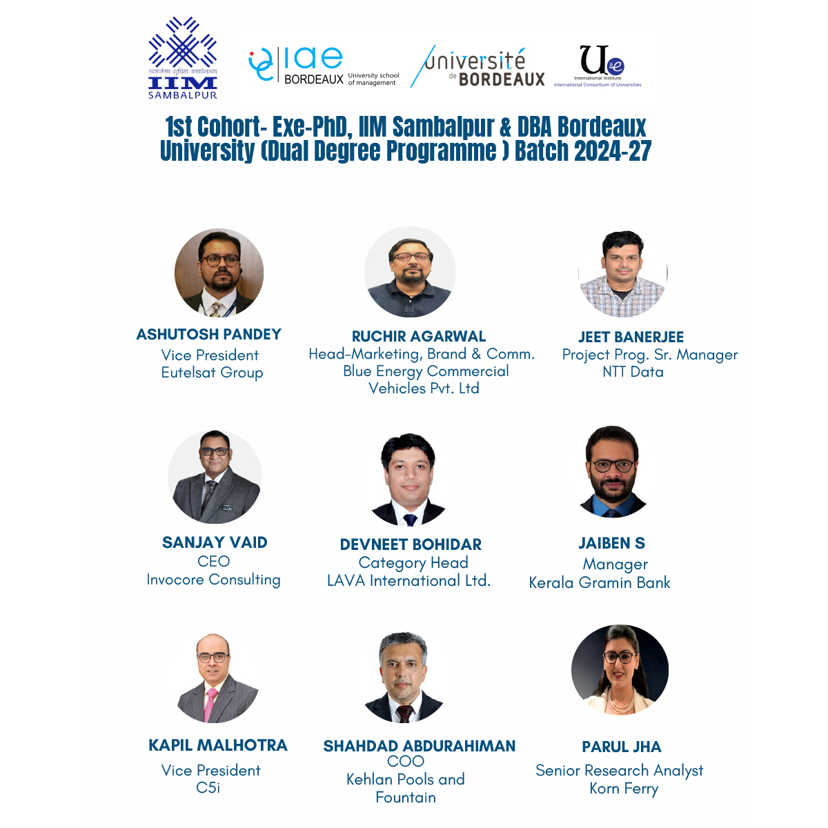 iim_sambalpur's tweet image. This groundbreaking initiative marks a significant milestone in advanced management education, promoting global academic collaboration in aline with NEP 2020 of GOI. The Cohort has 20 high-profile executives from diverse Industries including from the UK and Muscat.
#DBAProgram