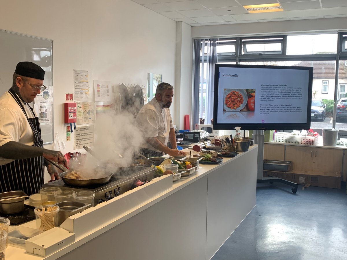 S3 pupils welcomed Laurent Labede from Buzzworks Holdings in HE and French classes. Laurent, Jen &amp; Craig showed pupils the skills &amp; abilities at Executive Chef level within a well renowned company like Buzzworks. The pupils all made chocolate lollipops &amp; tasted a steak sandwich.