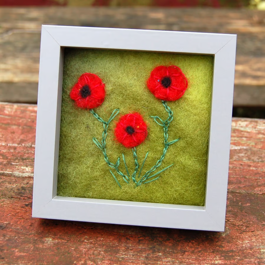 Yorkshireharec1's tweet photo. Needle felted and hand embroidered picture - Po... - Folksy https://t.co/A6eGAD1qnw #newonfolksy https://t.co/GYNyCGCIaq