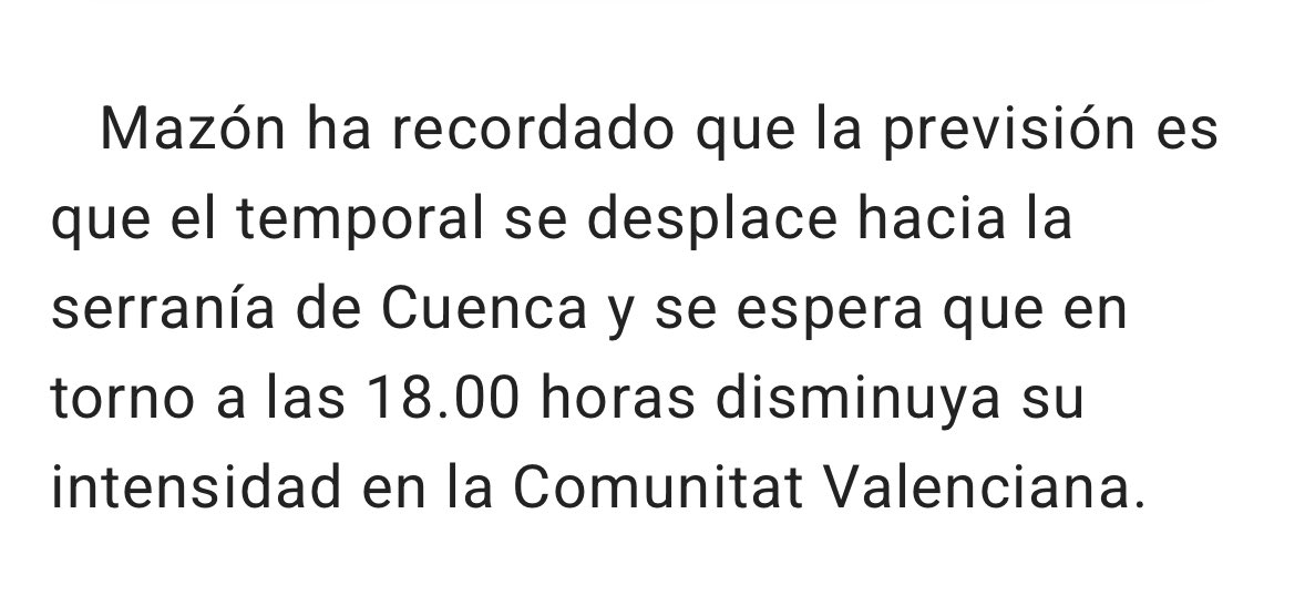 BernarGM's tweet photo. A las 13.00h de ayer, Mazón hacía un llamamiento a la calma y aseguraba que sobre las 18.00h disminuiría la intensidad de la #DANA en la Comunitat Valenciana

La incompetencia del Gobierno valenciano se traduce, ahora mismo, en 51 VÍCTIMAS MORTALES

Deben exigirse dimisiones YA https://t.co/uGjK6MTF6e