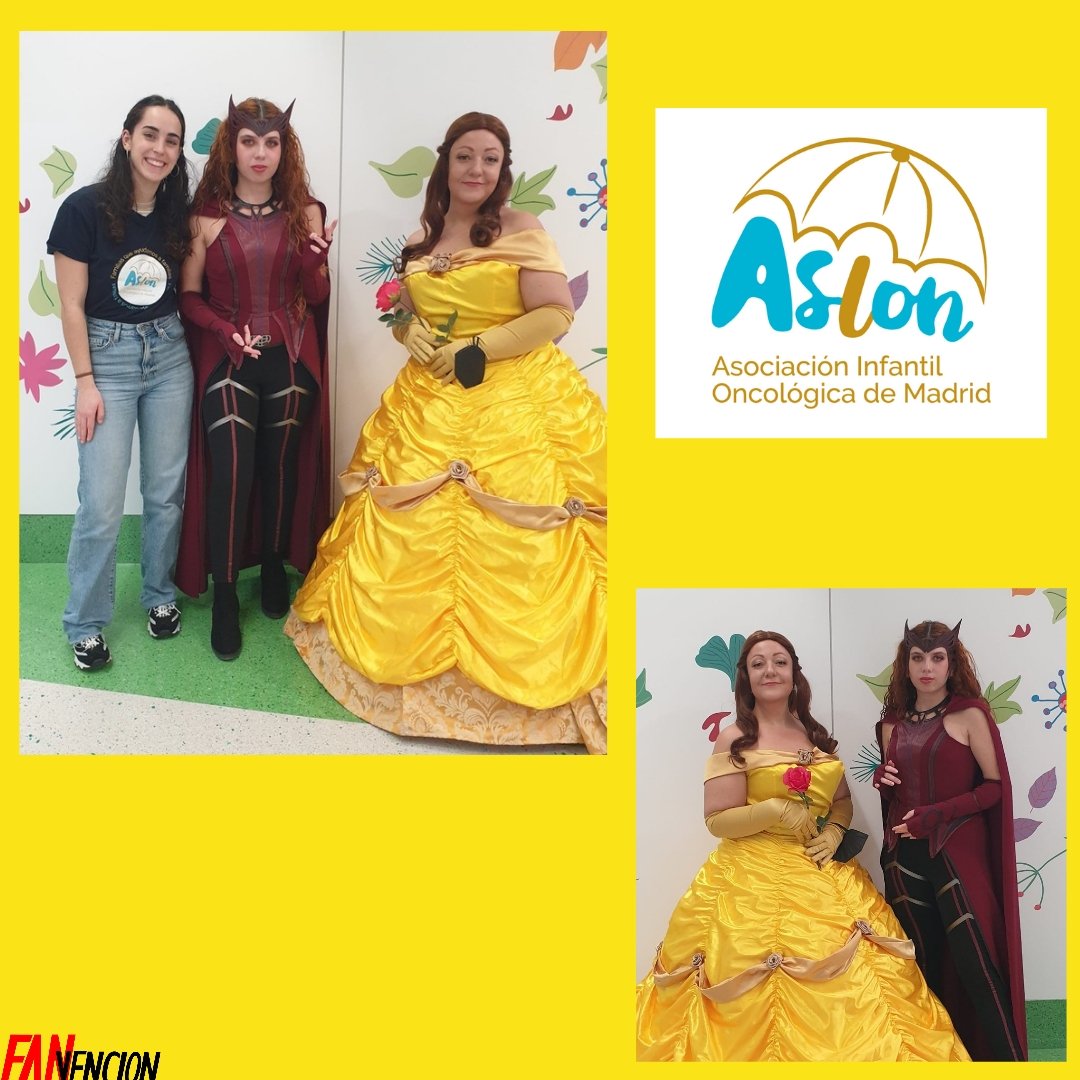 Fanvencion's tweet photo. Ayer nuestras voluntarias visitaron el Hospital Niño Jesús con @_asion 

Bella y Bruja Escarlata estuvieron dando una vuelta por las habitaciones de los nenes. Jugaron y charlaron un montón.

#hospitalniñojesus #asion #fanvencion #voluntarios #cosplay #disney https://t.co/JjSACQPKQq