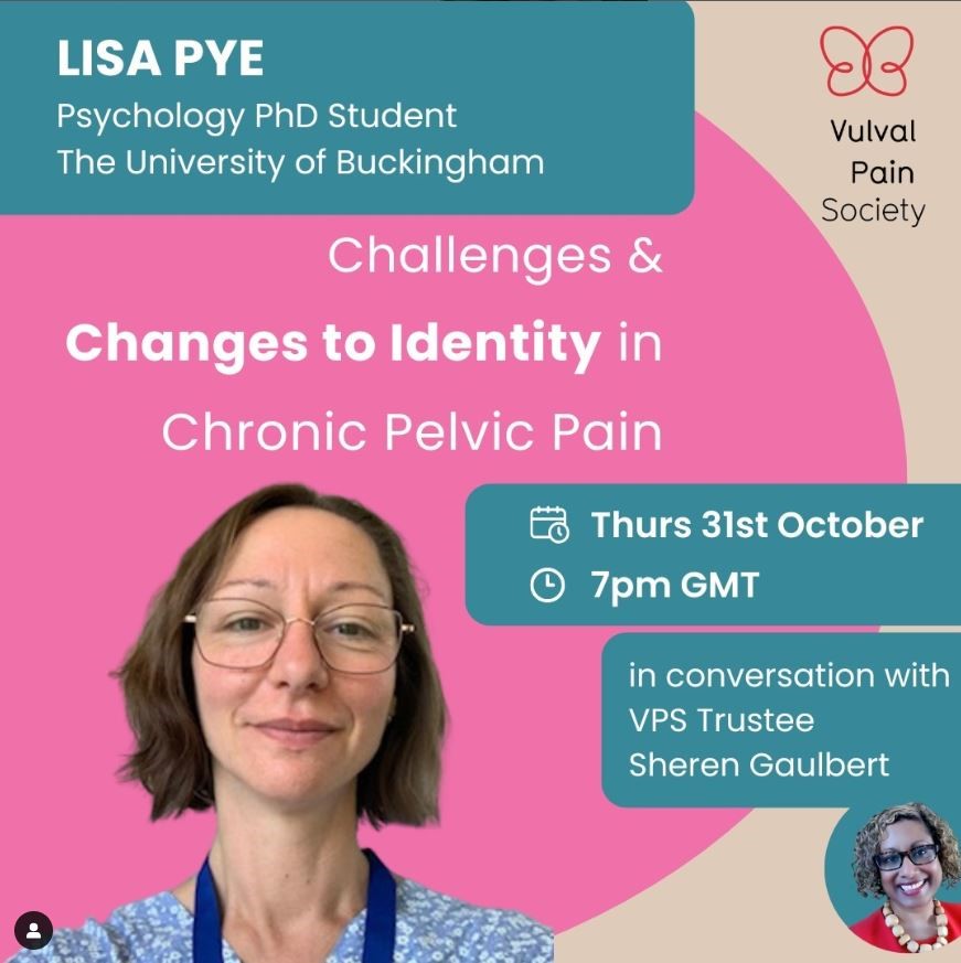 If you have half an hour free tomorrow evening and want to find out a bit more about my research, join my livestream with <a href="/VulvalPainVPS/">Vulval Pain Society</a>.  Looking forward to chatting!