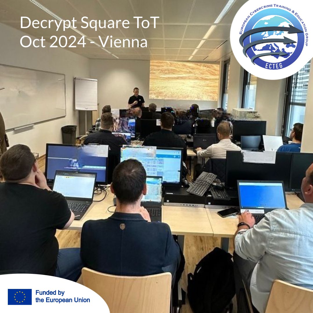 ecteg's tweet image. 🇦🇹In Vienna for the lawful #decryption 3rd Training of Trainers (ToT)!
 
👩🏻‍🏫Attendees from all over 🇪🇺review course content + practise their trainer skills, while getting feedback from the course developers, to then deploy the course in their countries...

Thanks to @BMI_OE for…