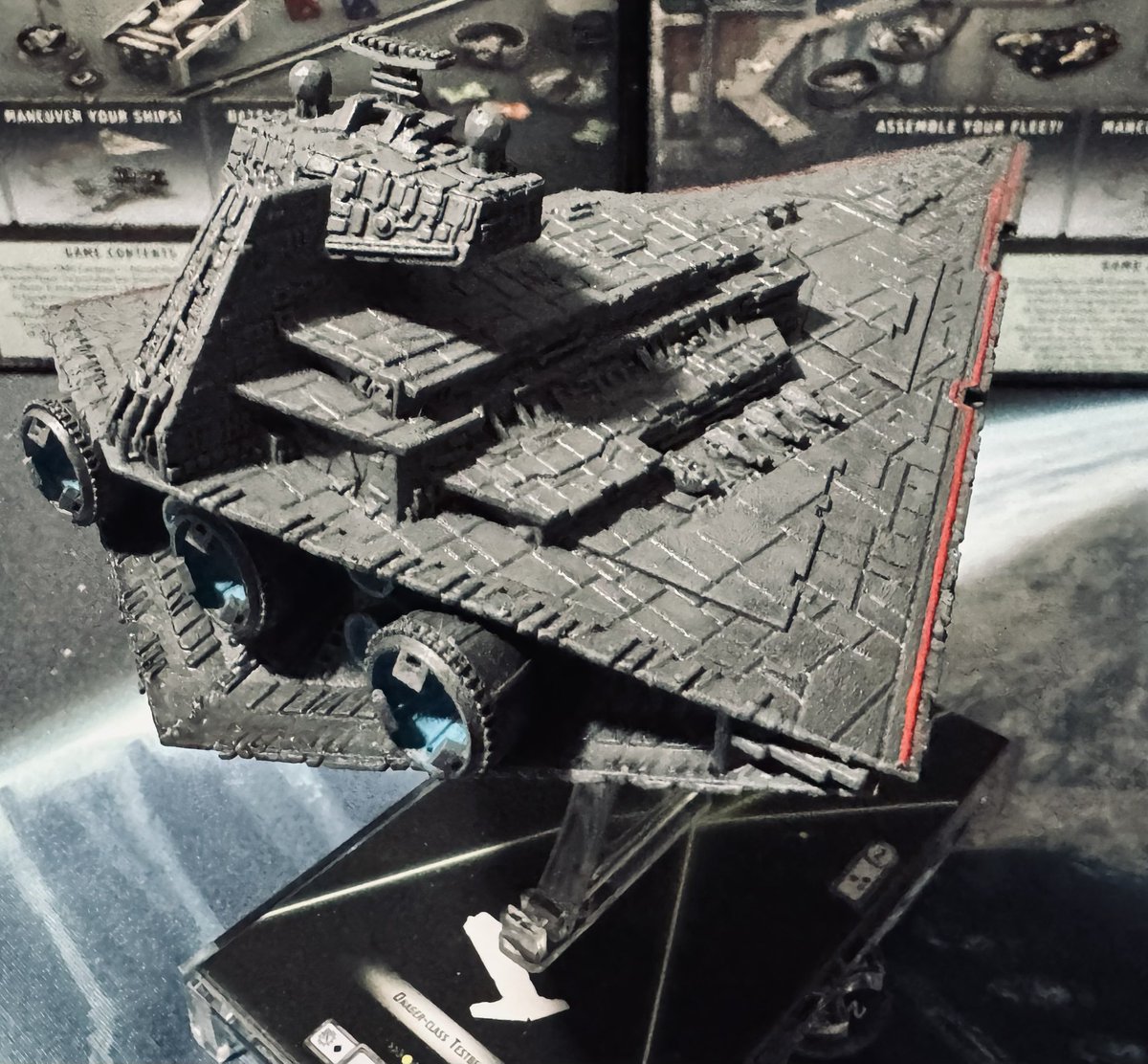 SwrpgMiniatures's tweet photo. Next up in my #StarWarsArmada #Wave🤷‍♂️ is the Xyston Star Destroyer. I ended up kitbashing @mel_miniatures Imperial-I destroyers I got from WesJansen3D

https://t.co/ERSjKFvt0e 

But if you want one without kitbashing 

https://t.co/KyXhTK1t02 https://t.co/mD05DXsunV