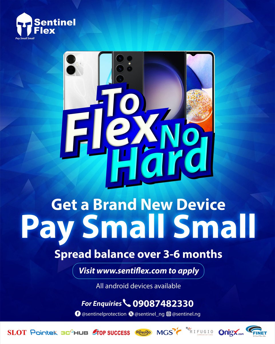 Apholerbee's tweet photo. "In Saner Climes" no be everybody get money to afford some items, but still own them because of installmental payment scheme, just like #SentinelFlex is doing here in 9ja. Pay 30k, collect your phone &amp; balance within 6 months. DM @sentinel_ng for further details. #ToFlexNoHard https://t.co/oVlfozqILs