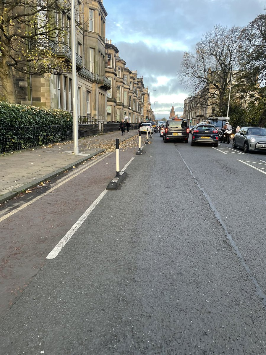 stephen_henley's tweet photo. @edinhelp Day 3. And Palmerston Place continues to be a car park causing a hazard for all road users. Another ticket logged with @edinhelp @Edinburgh_CC @EdinReporter @LivingStreetsEd @EdCriticalMass https://t.co/ZJwLp8MKcr