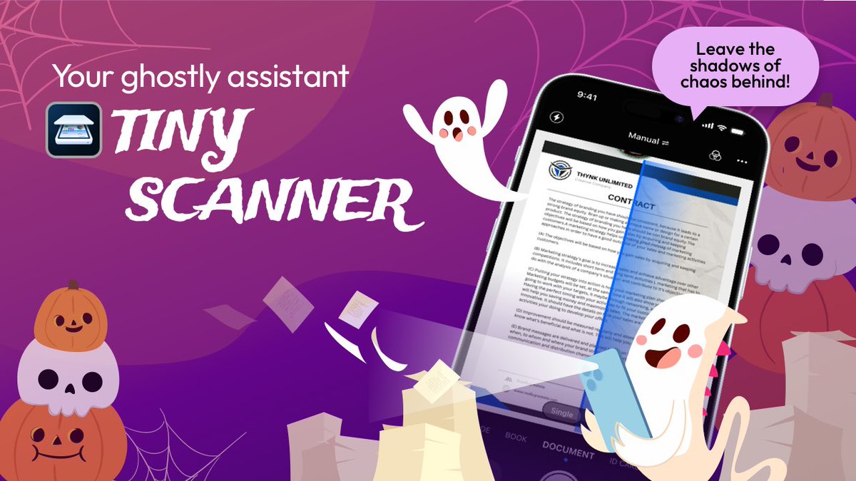 TinyScanner_app's tweet image. Tiny Scanner - your ghostly assistant. Leave the shadows of chaos behind!
#tinyscanner #scannerapp #Halloween