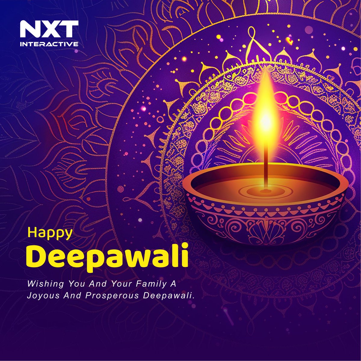 ✨ NXT Interactive wishes you a sparkling and joyful Deepawali! 🪔