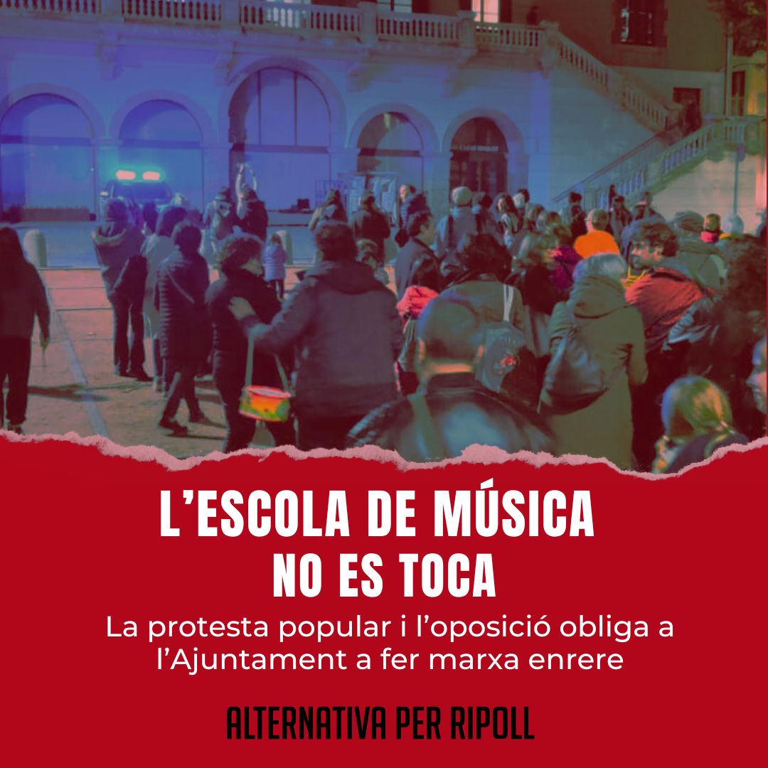 Les famílies, les AFA i el poble unit han demostrat que la cultura i l'educació són un dret i no un privilegi. Seguim ferms en defensa d'un Ripoll amb més oportunitats per a tothom!