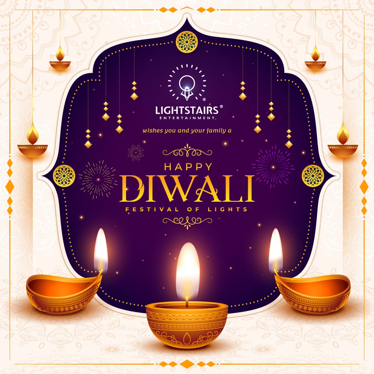 May this Diwali light up your life with creativity, inspiration, and success! Wishing you a joyful and prosperous festival filled with new ideas and bright opportunities. Happy Diwali from Lightstairs Entertainment Company! 🪔✨🌟
#HappyDiwali #Lightstairs #FestivalOfLights