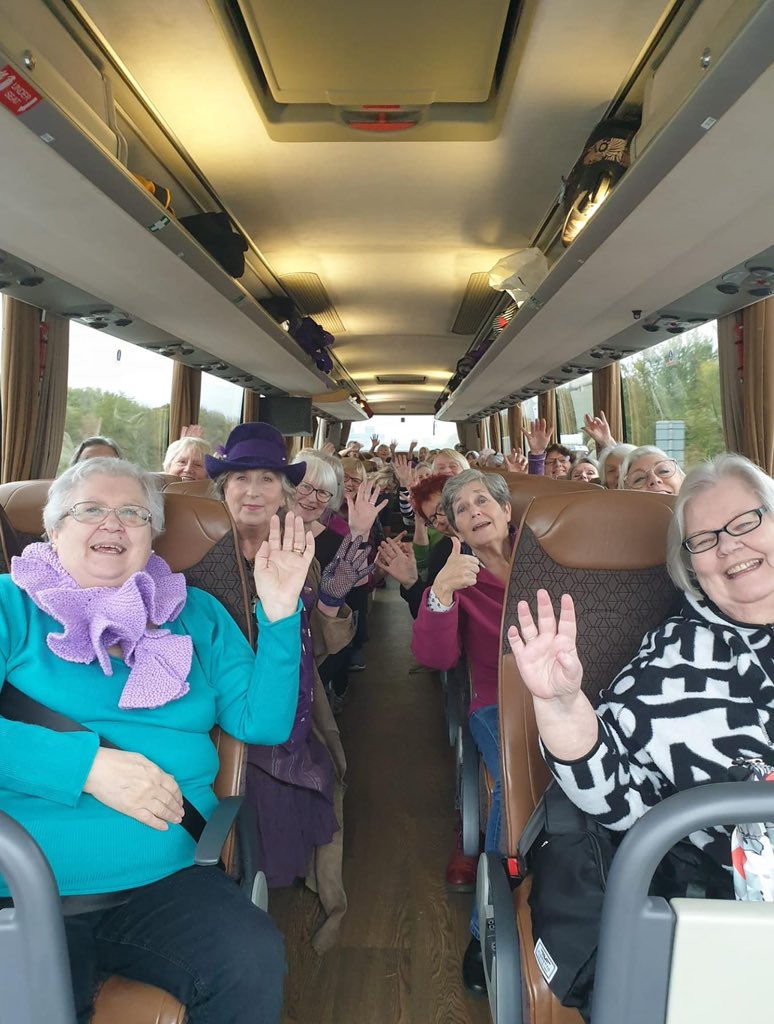 WASPI_Campaign's tweet photo. The Devon #WASPI coach is well on the way to the WASPI Can’t Wait - Compensate demo in Westminster! https://t.co/QZl6581C4z