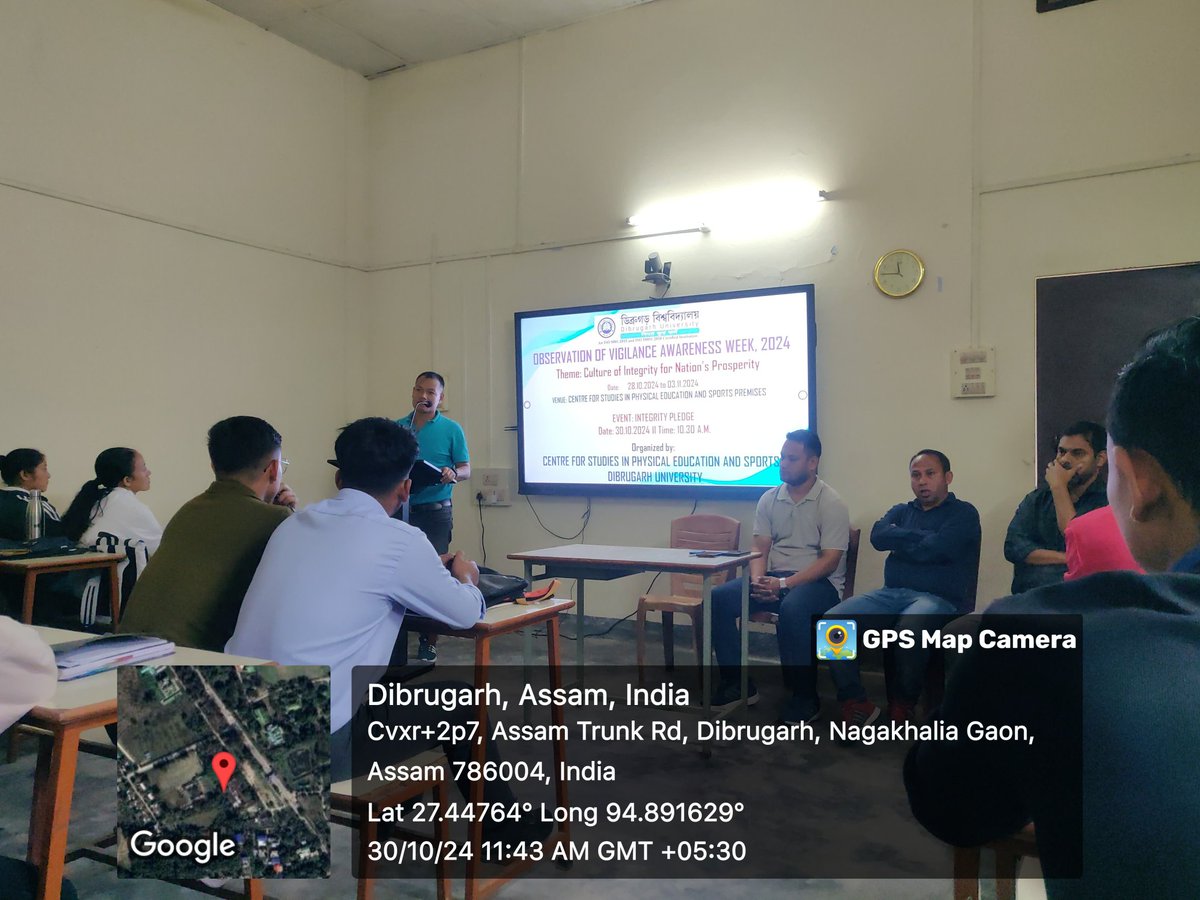 CSPESDU17092009's tweet photo. CSPESDU observing VIGILANCE WEEK 2024 w.e.f. 28.10.2024 TO 03.11.2024
Few moments of the Integrity Pledge taking program held on 30.10.2024

@DibruUniv @ncteDelhi @ugc_india https://t.co/iC8OJSAerm