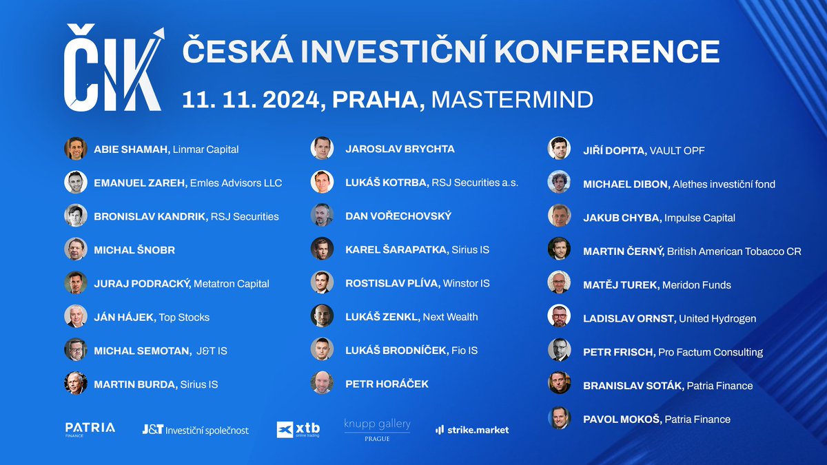 Mastermindové skupiny na České investiční konferenci se rychle plní – v těchto skupinách zbývají poslední místa:

▪️ <a href="/Martin_Cakl/">Martin Cakl</a>: Public Equity vs. Private Equity
▪️ <a href="/kweenolog/">特热邦的兽 Beast_von_Wittingau🇮🇱</a>: Investování v období nejistoty 
▪️ <a href="/LBrodnicekFio/">Lukáš Brodníček</a>: Jak si maximalizovat zisky díky GARP strategii
▪️