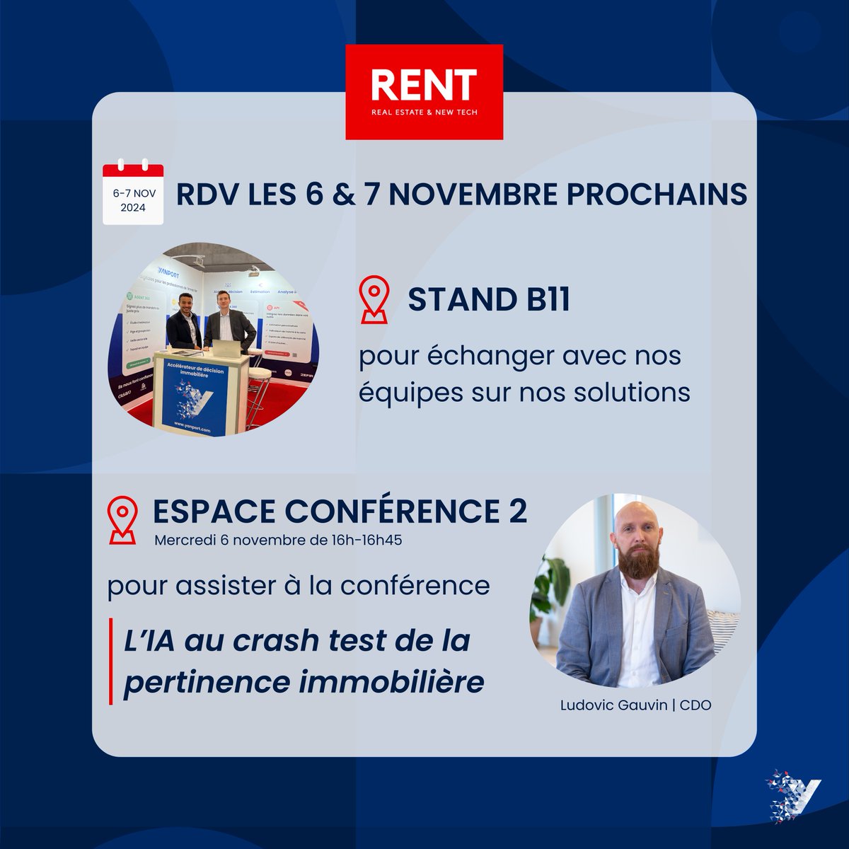 Le <a href="/salonrent/">Salon RENT</a> c'est déjà la semaine prochaine! Retrouvez nous mercredi &amp; jeudi 𝘀𝘁𝗮𝗻𝗱 𝗕𝟭𝟭 et mercredi à 16h à l'espace conférence 2 pour une table ronde exclusive sur l'#IA
Nous vous y attendons nombreux! À mercredi🤩
#RENT2024 #immobilier #RealEstate #donneesimmobilieres