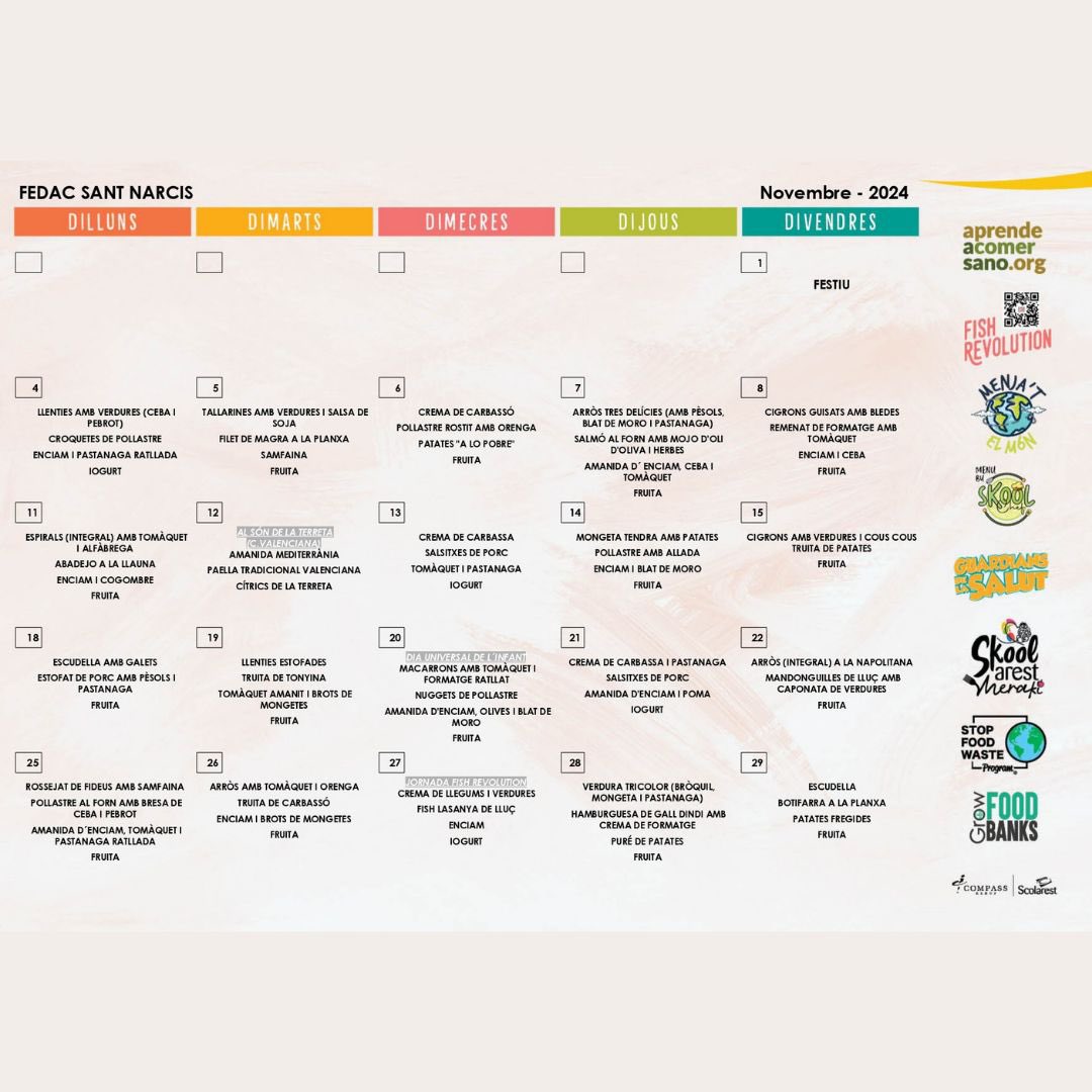 FEDACSantNarcis's tweet image. 🥕Les cassoles ja fan xup-xup! Preparats pel menú del mes de novembre ple de plats boníssims i saludables que faran gaudir a tothom!🍝

#EscolesAutèntiquesxPersonesÚniques
#experienciesmemorables #entorn #comunitat #caràcter #escolesFEDAC #santnarcís #Girona #Gironès