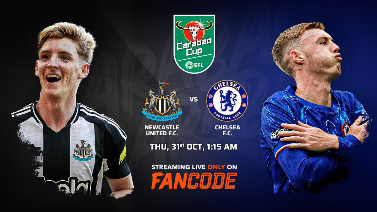Watch Chelsea ⚔️ Newcastle United on 31st October from 1:15 AM onwards LIVE on <a href="/fancode/">FanCode</a> - bit.ly/4e4lIMu

Get 30% off on Chelsea Match Pass with the code CHE30
*Offer valid for new users only! 

#CarabaoCupOnFanCode #CarabaoCup #ChelseaVsNewcastle #MatchPassDiscount