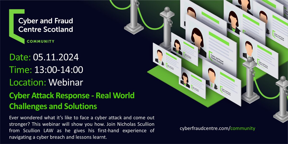 📢 New webinar announcement 📢

Nicholas Scullion from <a href="/ScullionLaw/">ScullionLAW</a> will speak about his first-hand experience of navigating a cyber breach and lessons learnt.

Join us for this insightful and unique opportunity!

Register here 👉 tinyurl.com/ybhuwvb9