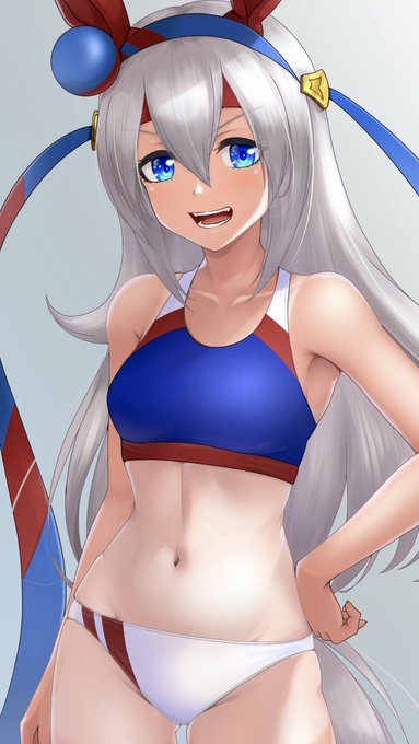 水着のタマちゃん日焼けver#ウマ娘#タマモクロス 